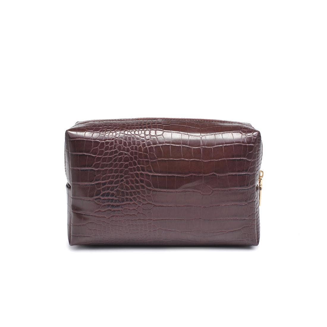 Croc Chic Cosmetic & Travel Organizer Pouch: Emerald