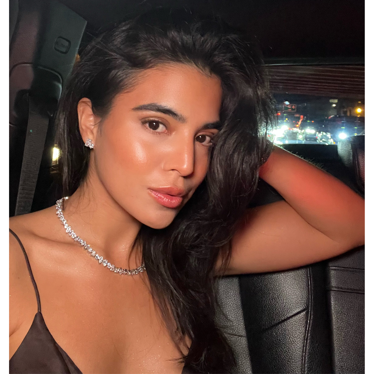 Pamela Tennis Necklace: Silver