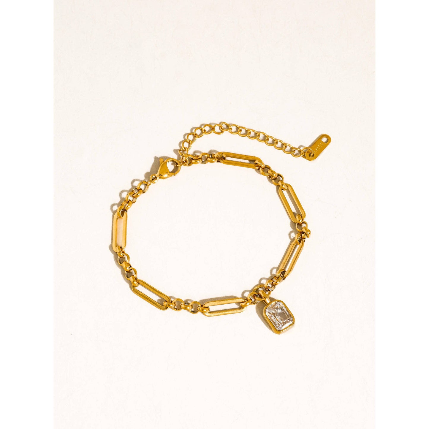 Leland CZ Link Bracelet