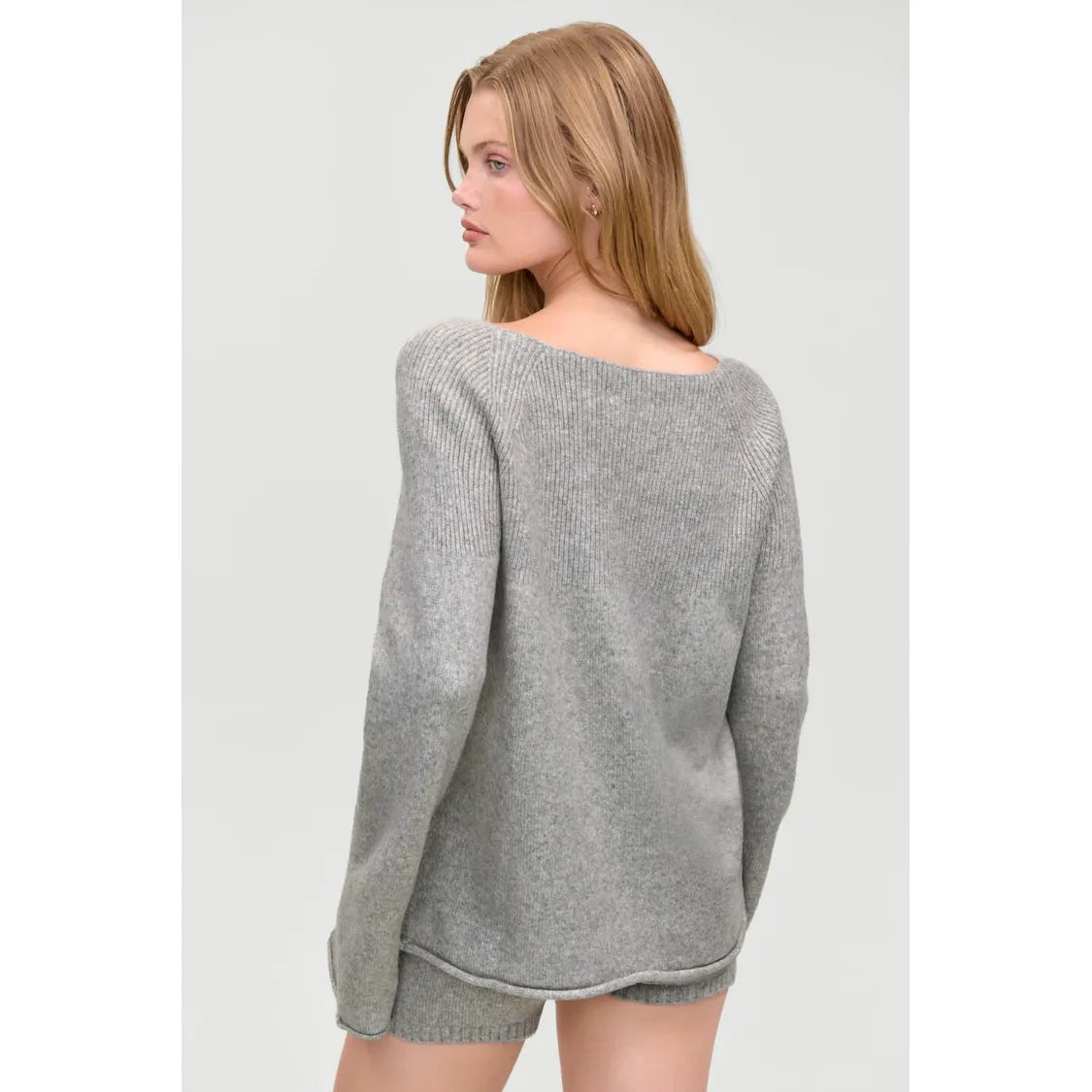 Beau Oversized Brushed Knit Sweater - Fog