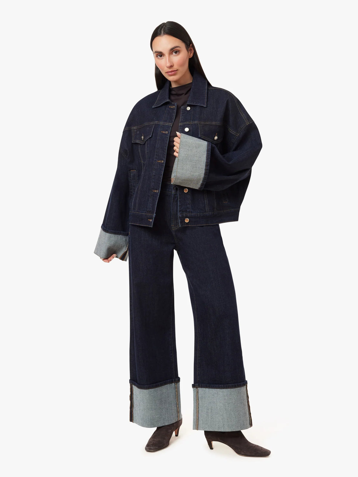 Camryn Cuffed Straight Crop Jeans