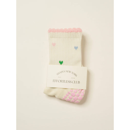 Mini Heart Petal Grip Sock