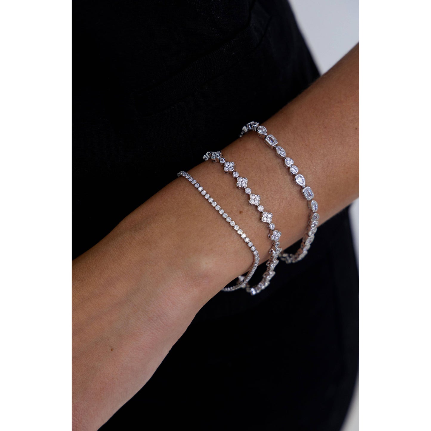 Dainty Gracie Tennis Bracelet: Gold