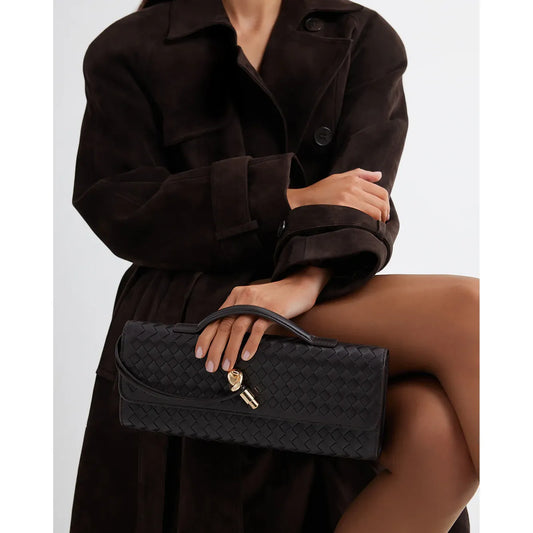 Alice Clutch Bag in Dark Cocoa - Billini