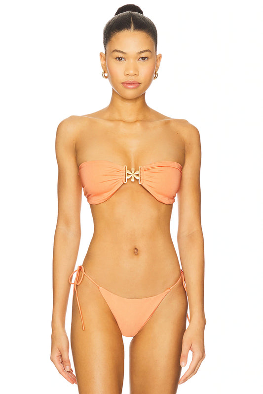 Mia Bikini Top in Tangerine - Asta Resort