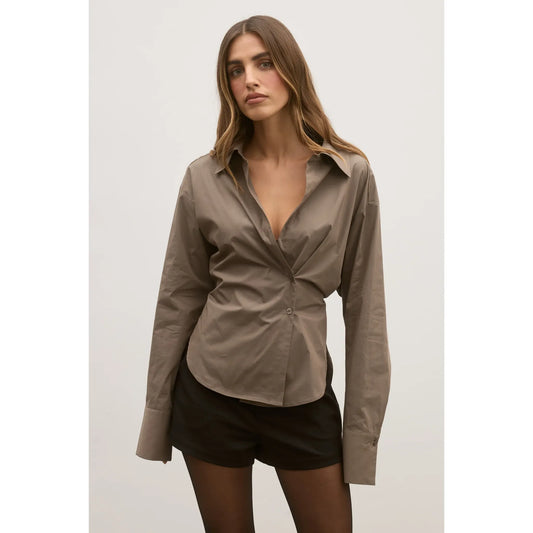 Tilda Button down in Ash