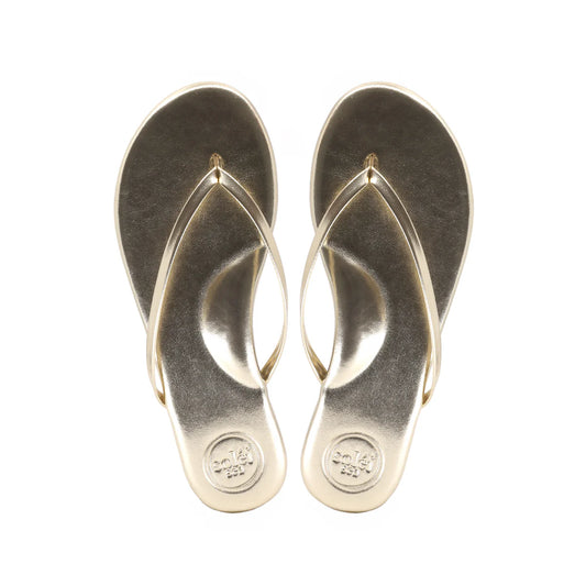 Indie Flip Flop in Gold - Soléi Sea