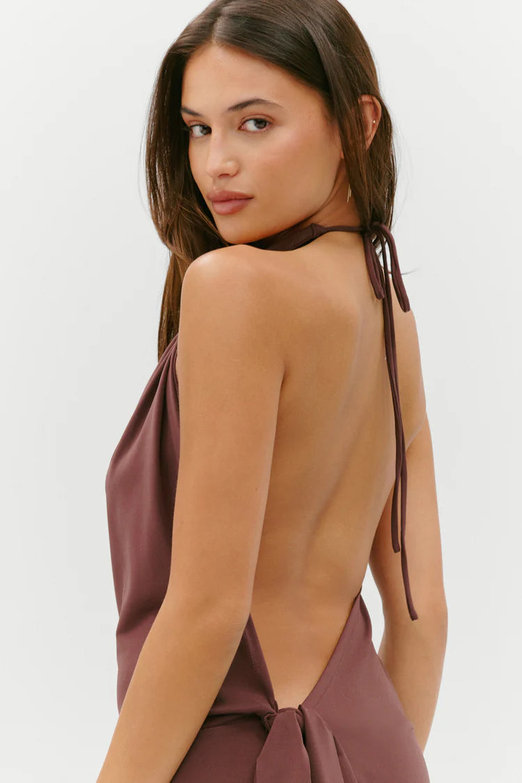 Cindy Wrap Dress in Driftwood