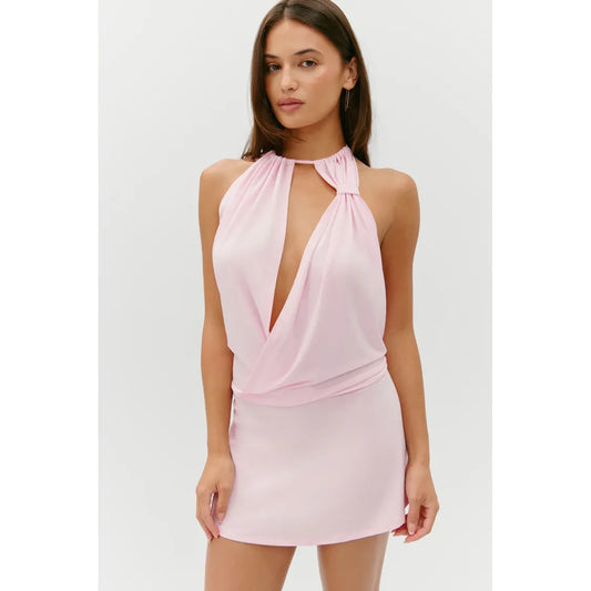 Cindy Wrap Mini Dress in Ballerina