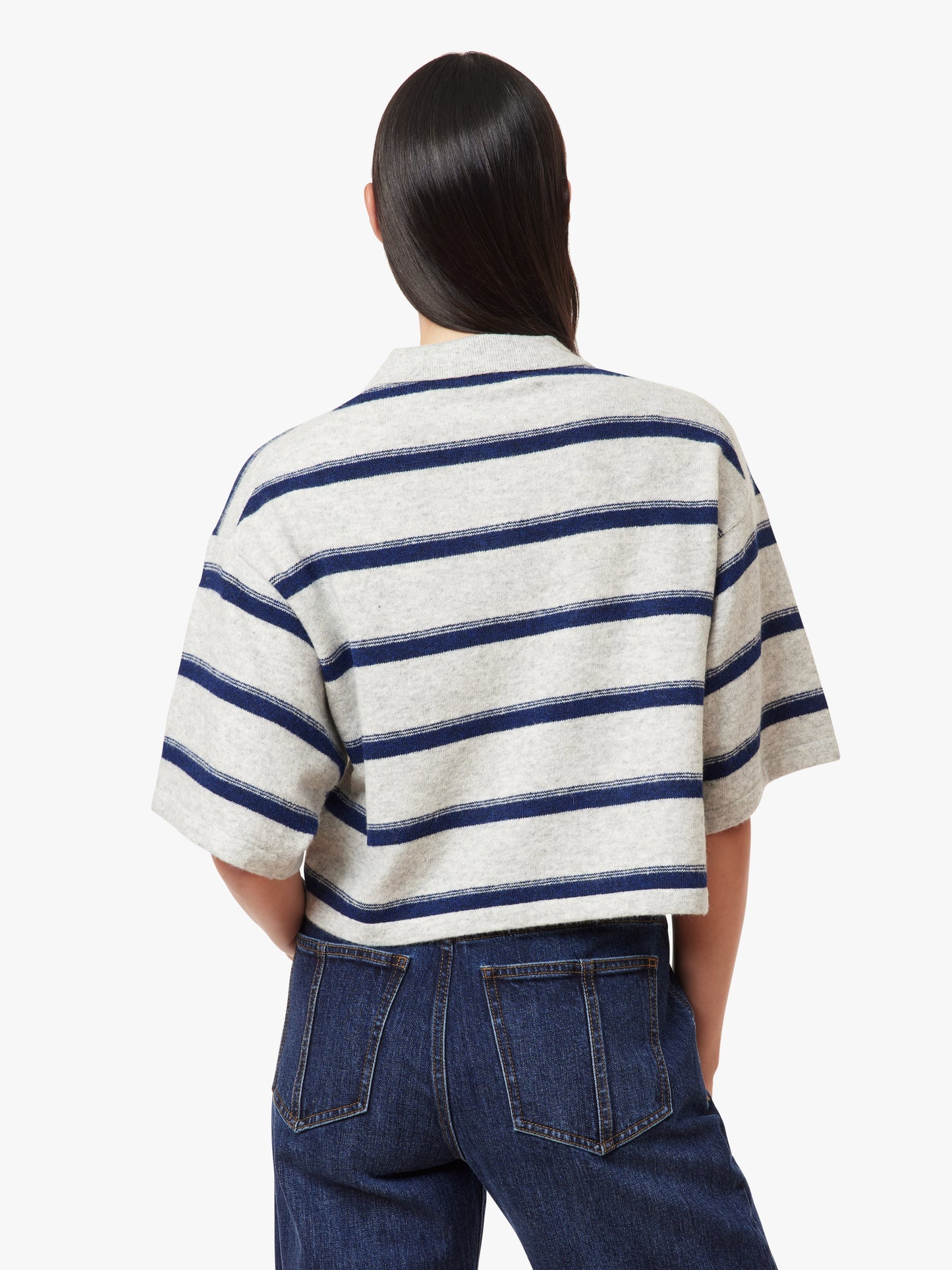 Striped Rugby Polo Sweater