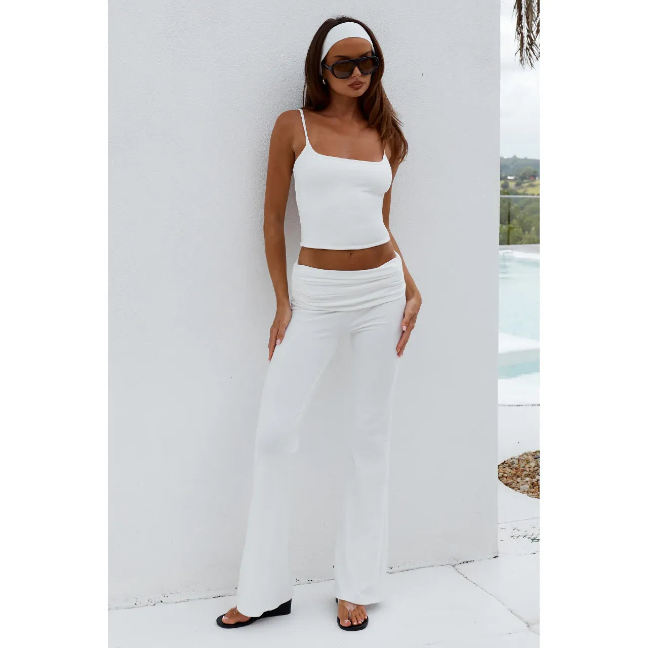 Damari Scoop Tank in White