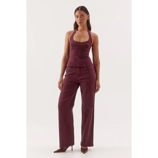 Blaine Denim Bodice - Vino