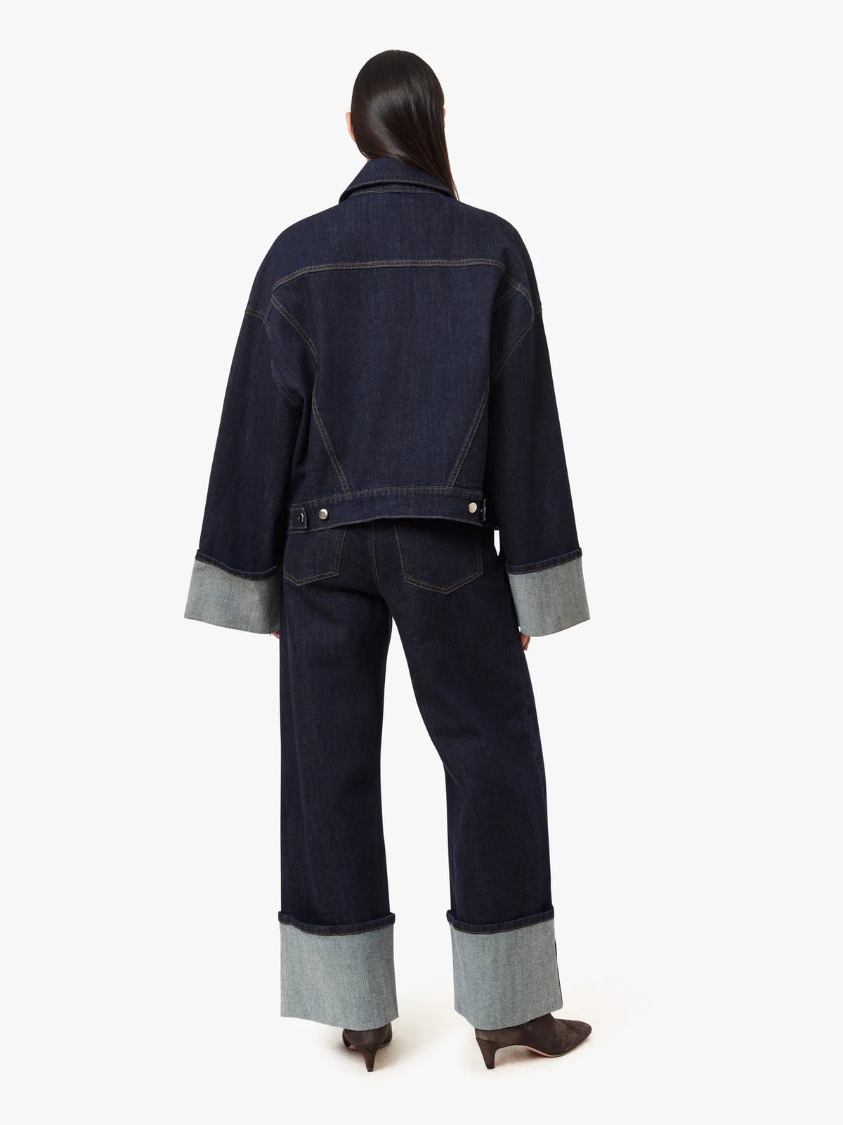 Camryn Cuffed Straight Crop Jeans