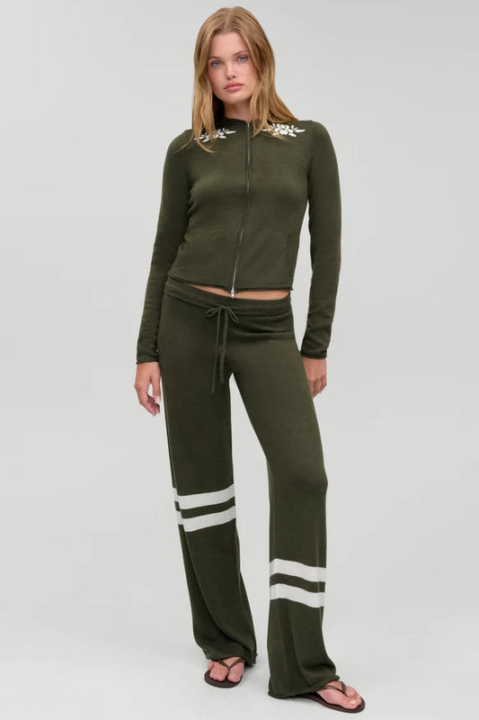 Calvin Knit Zip Up Hoodie in Alpine Flower