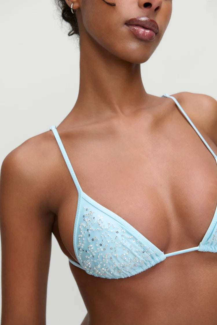 x Devon Lee Carlson Elena Sequin Bikini Top