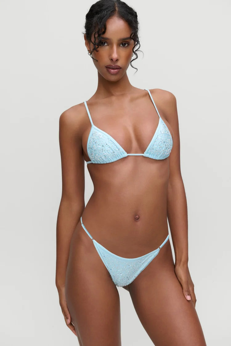 x Devon Lee Carlson Elena Sequin Bikini Top