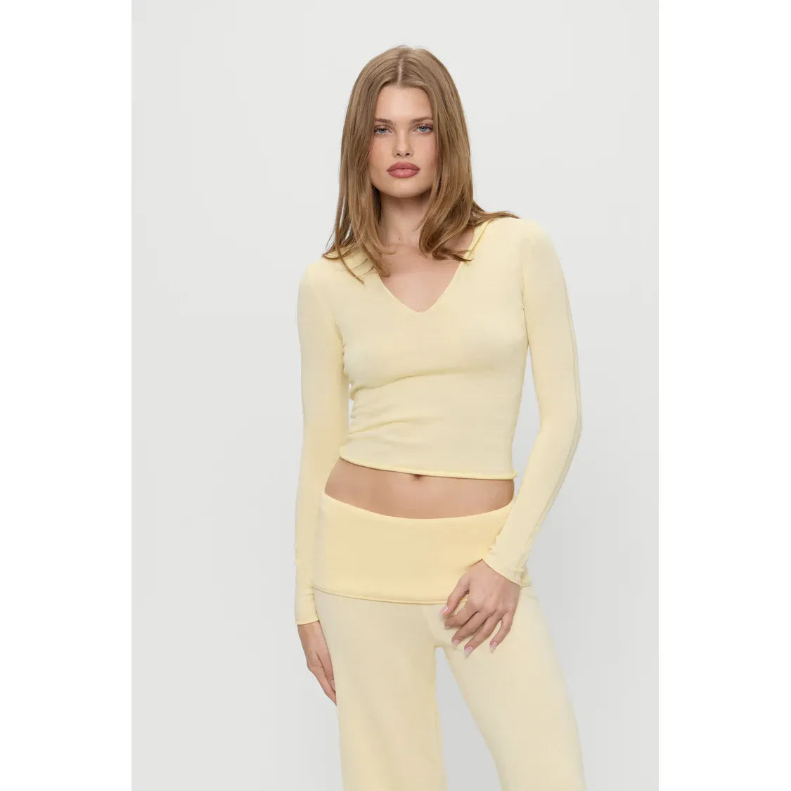 Sloane Knit Hoodie in Buttercream - Frankies Bikinis