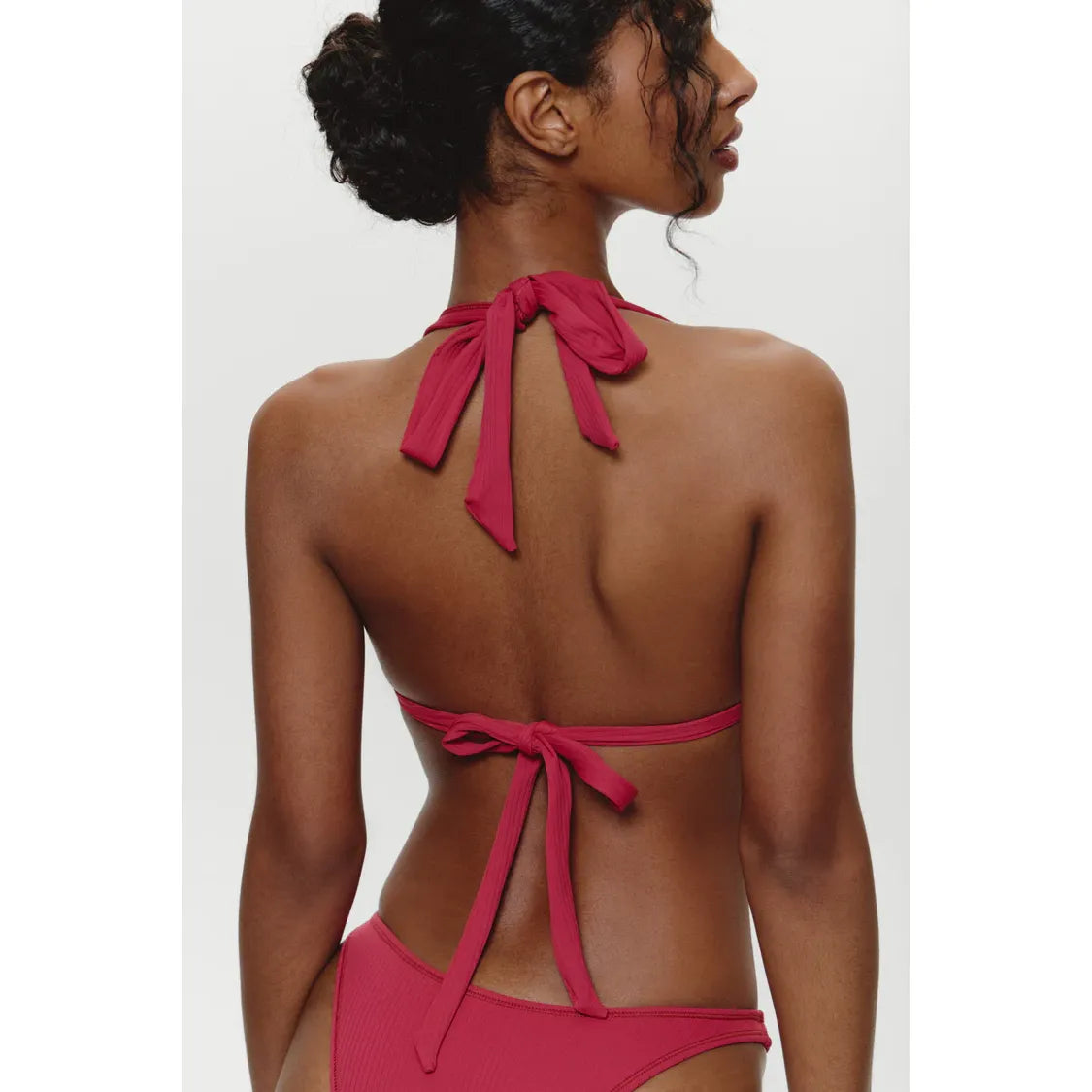 Taite Triangle Bikini Top in Vino