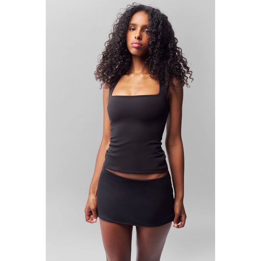 Micro Mini  Skirt in Black - Guizio