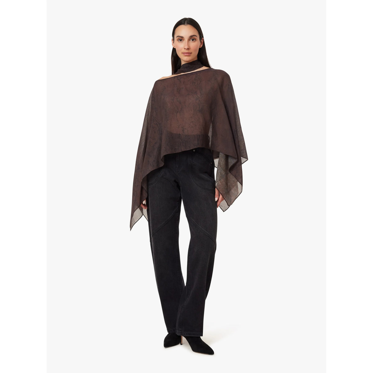 Printed Scarf Top in Snake