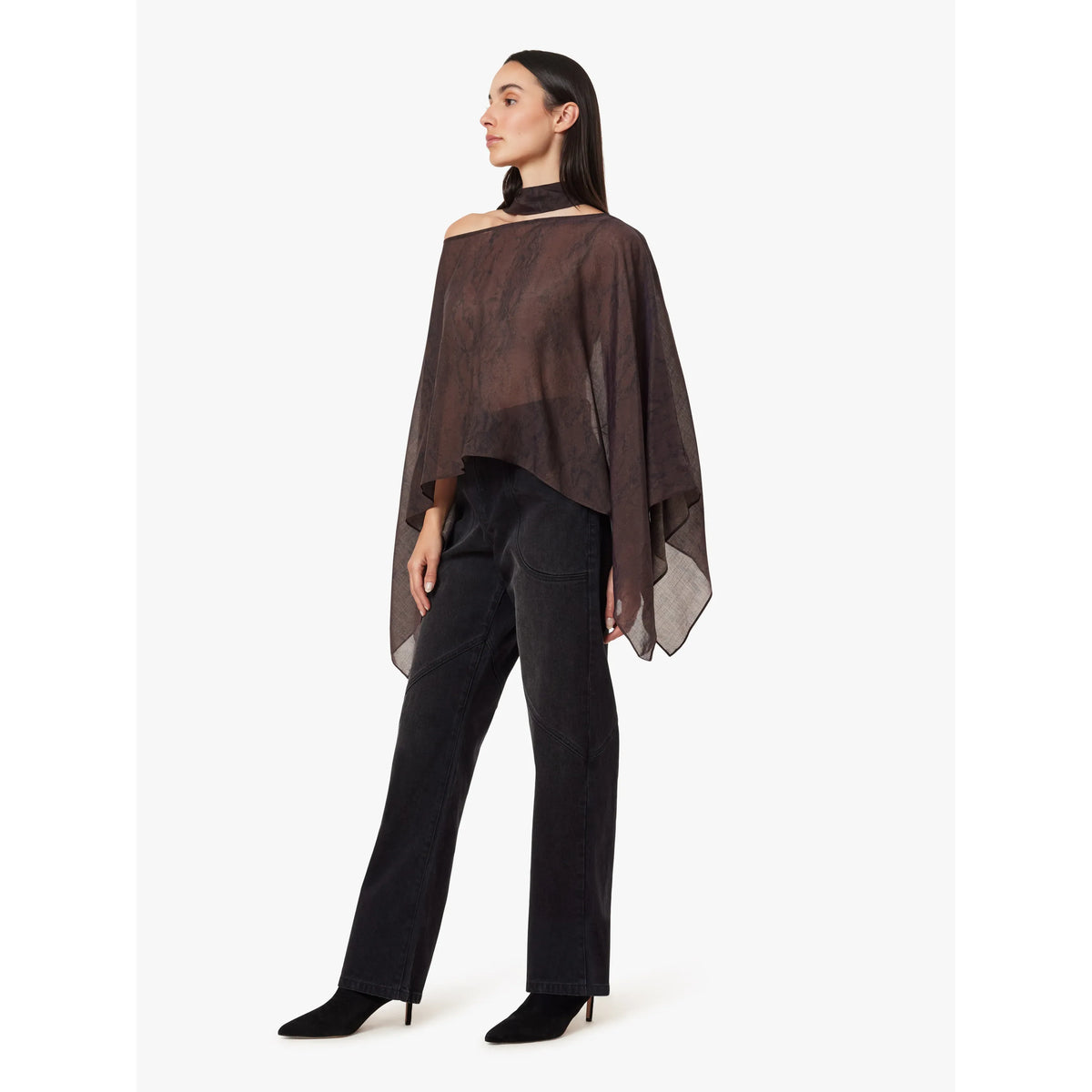 Printed Scarf Top in Snake