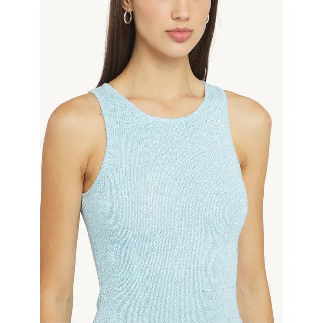 Natalia Mini Dress in Ice Blue
