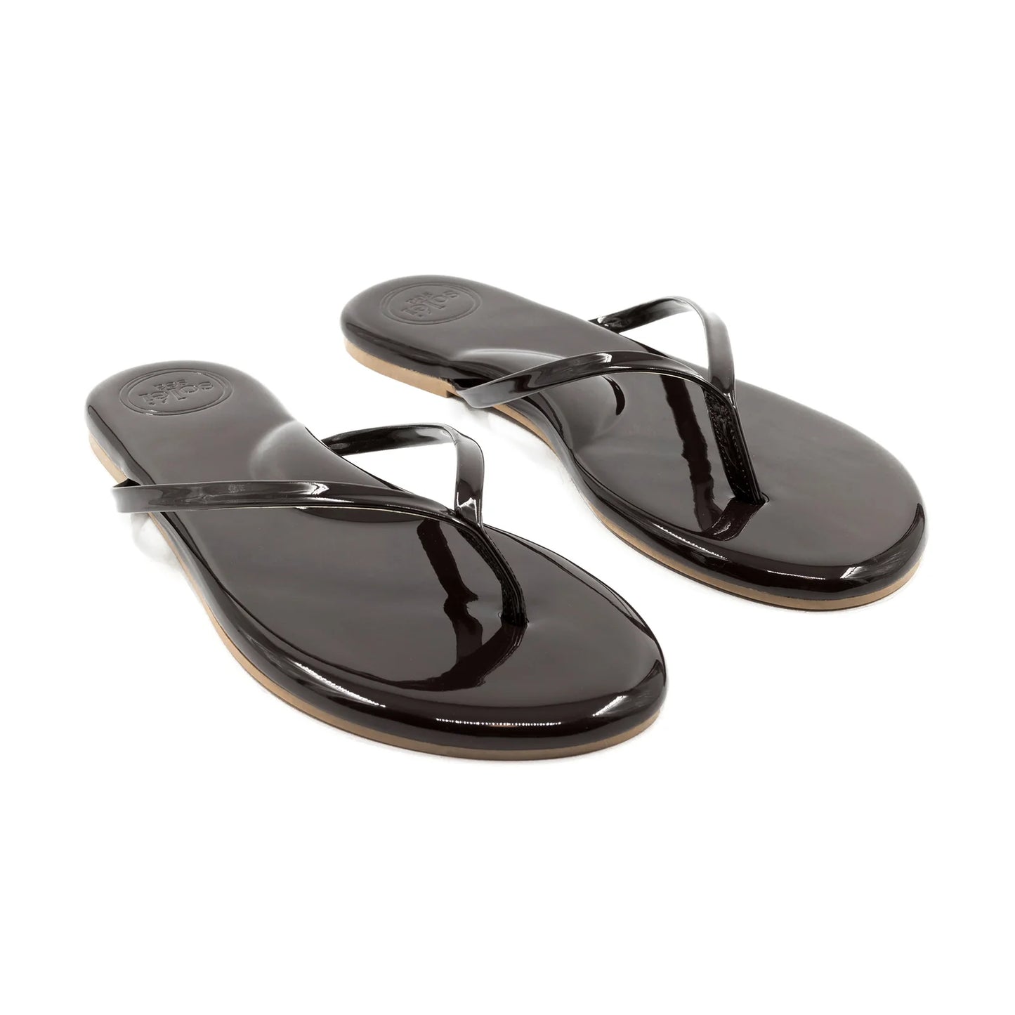 Indie Flip Flop in Walnut Patent