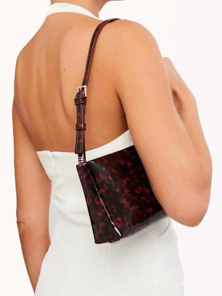 Livia Shoulder Bag - Patent Tortoise