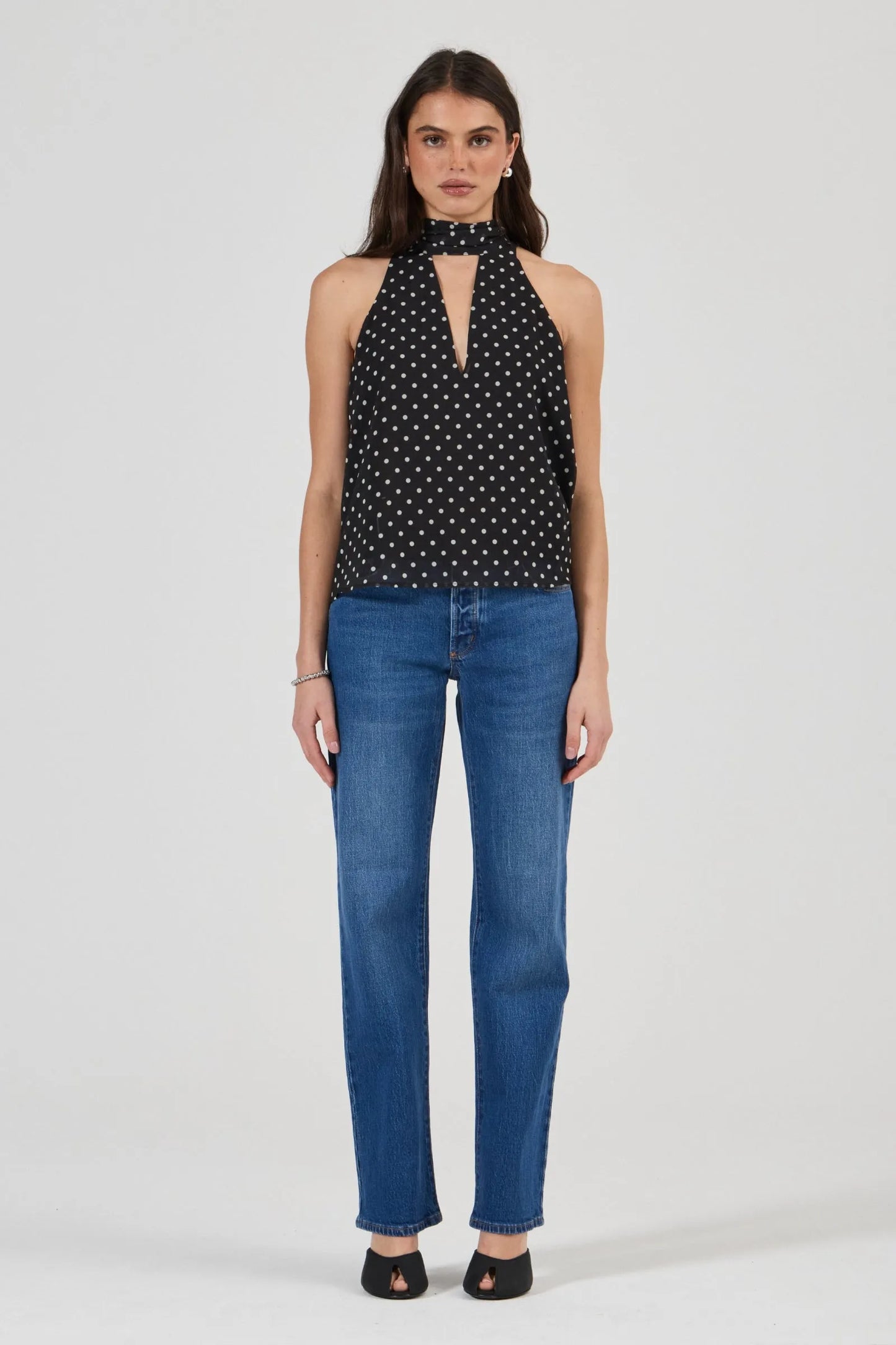 Edie Halter Top In Polka Dot