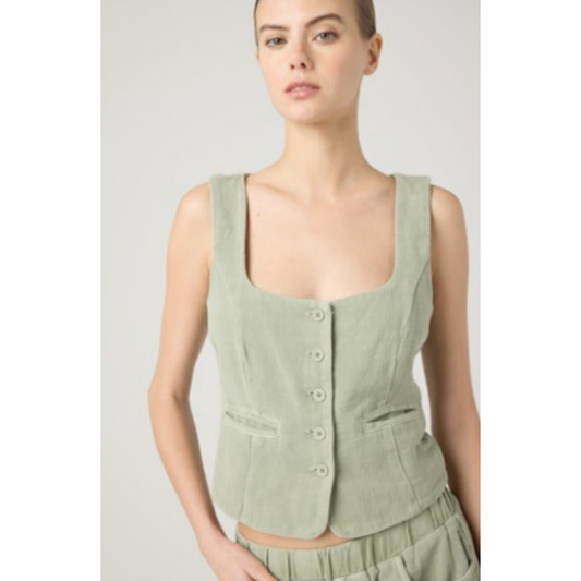 Desert Sage Vest - Blank NYC
