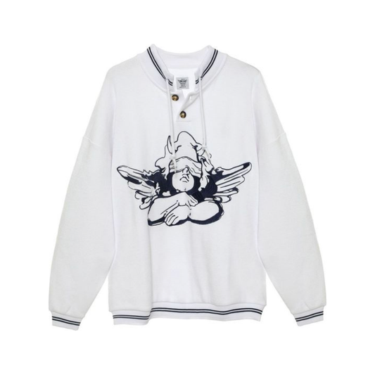 Navy Cherub University Henley Crewneck - Boys Lie