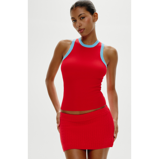 Cuddle Ribbed Tank in Red - Frankie's Bikinis