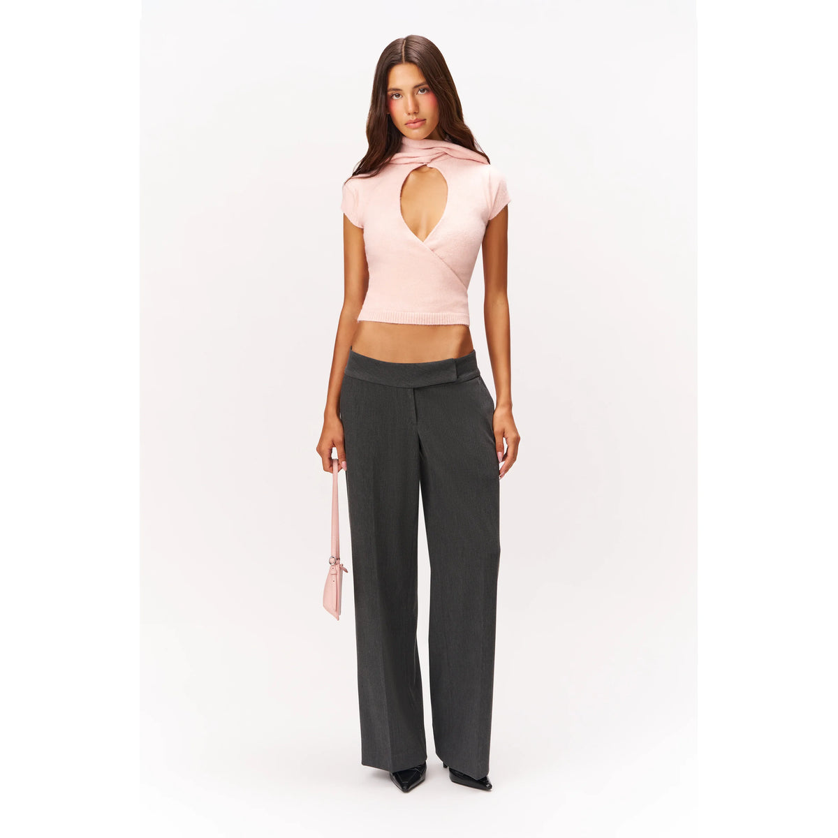 Knit Ara Top in Ballet Slipper