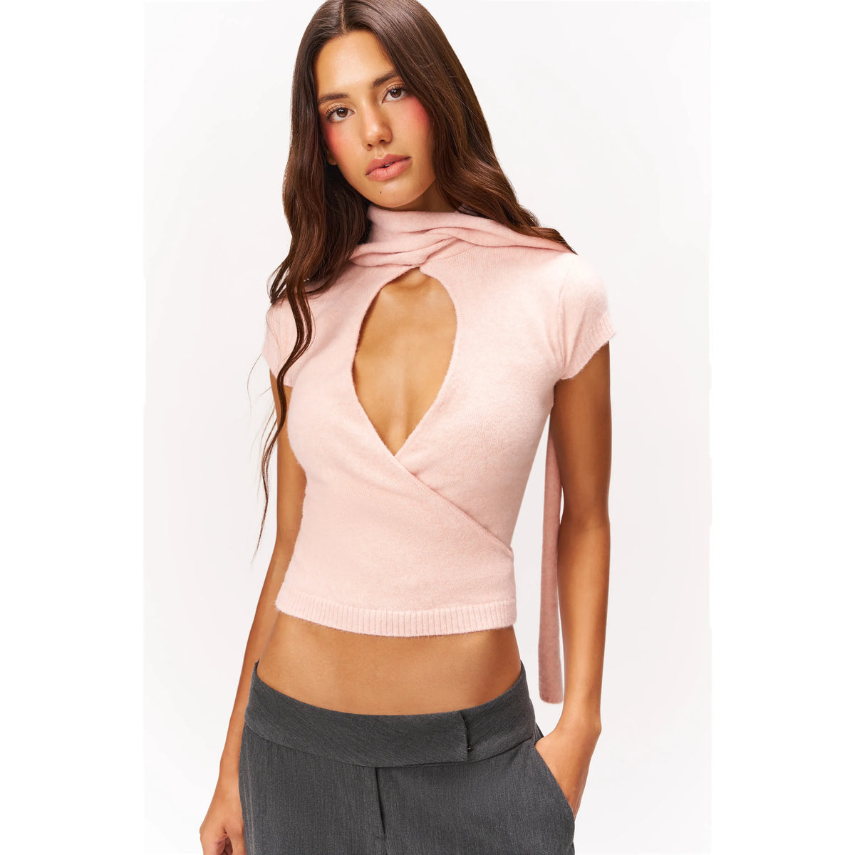 Knit Ara Top in Ballet Slipper