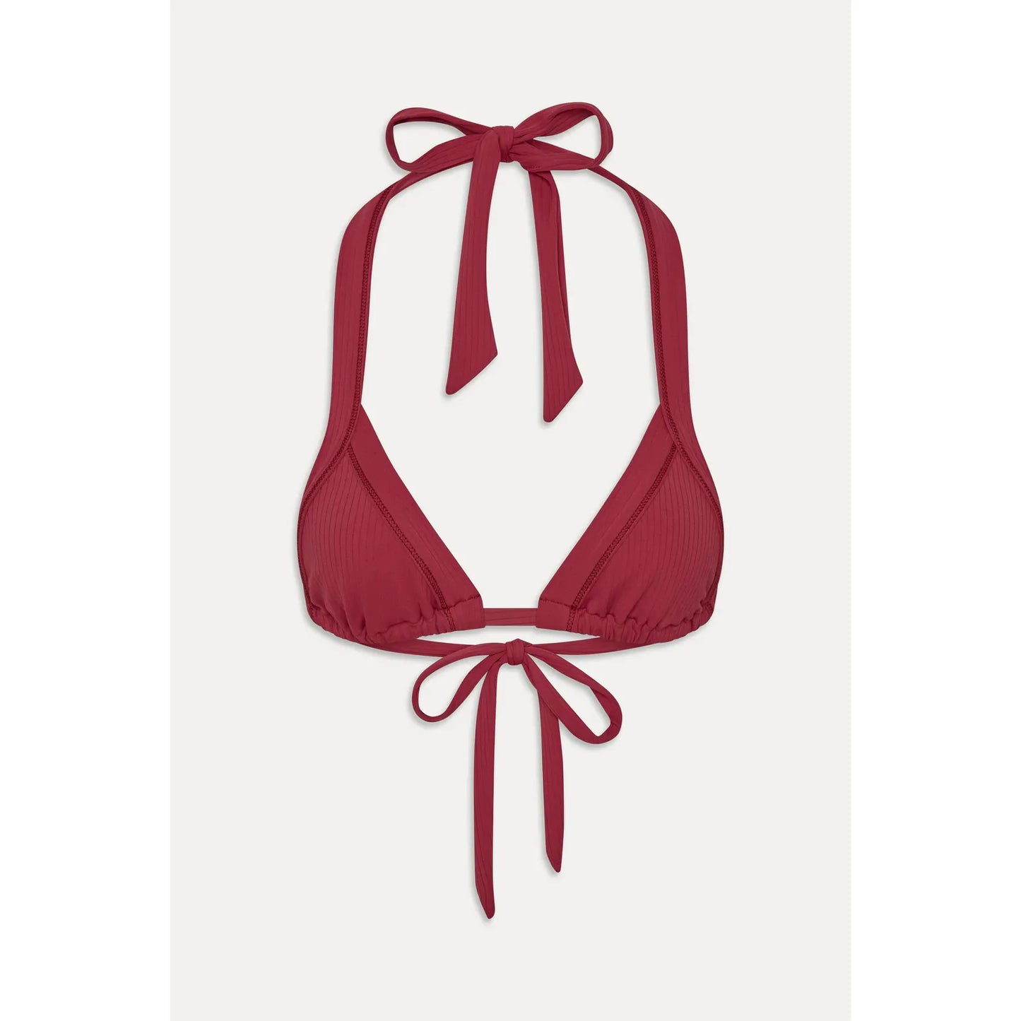 Taite Triangle Bikini Top in Vino