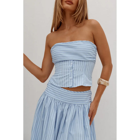 Velora Ruched Bustier Top