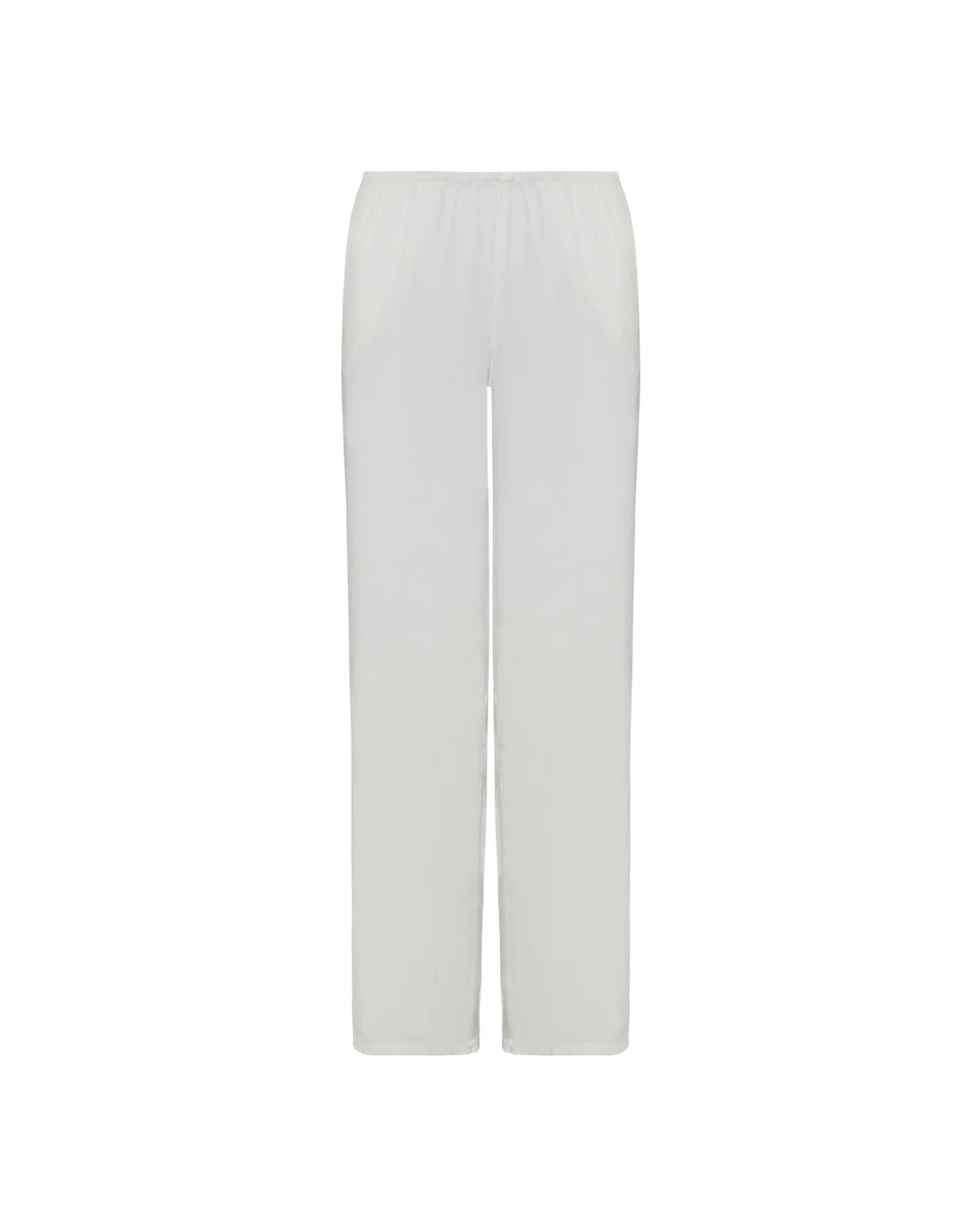 Silky Pull on Pant in White
