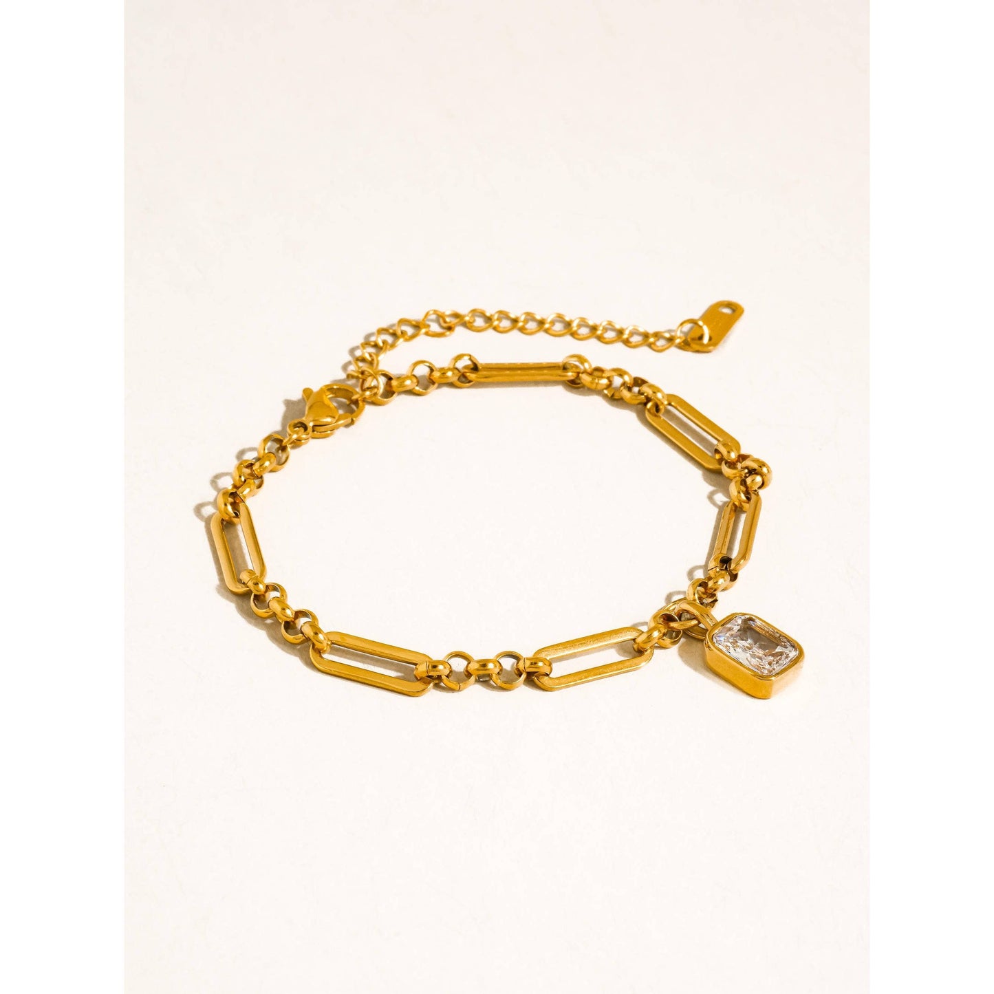 Leland CZ Link Bracelet