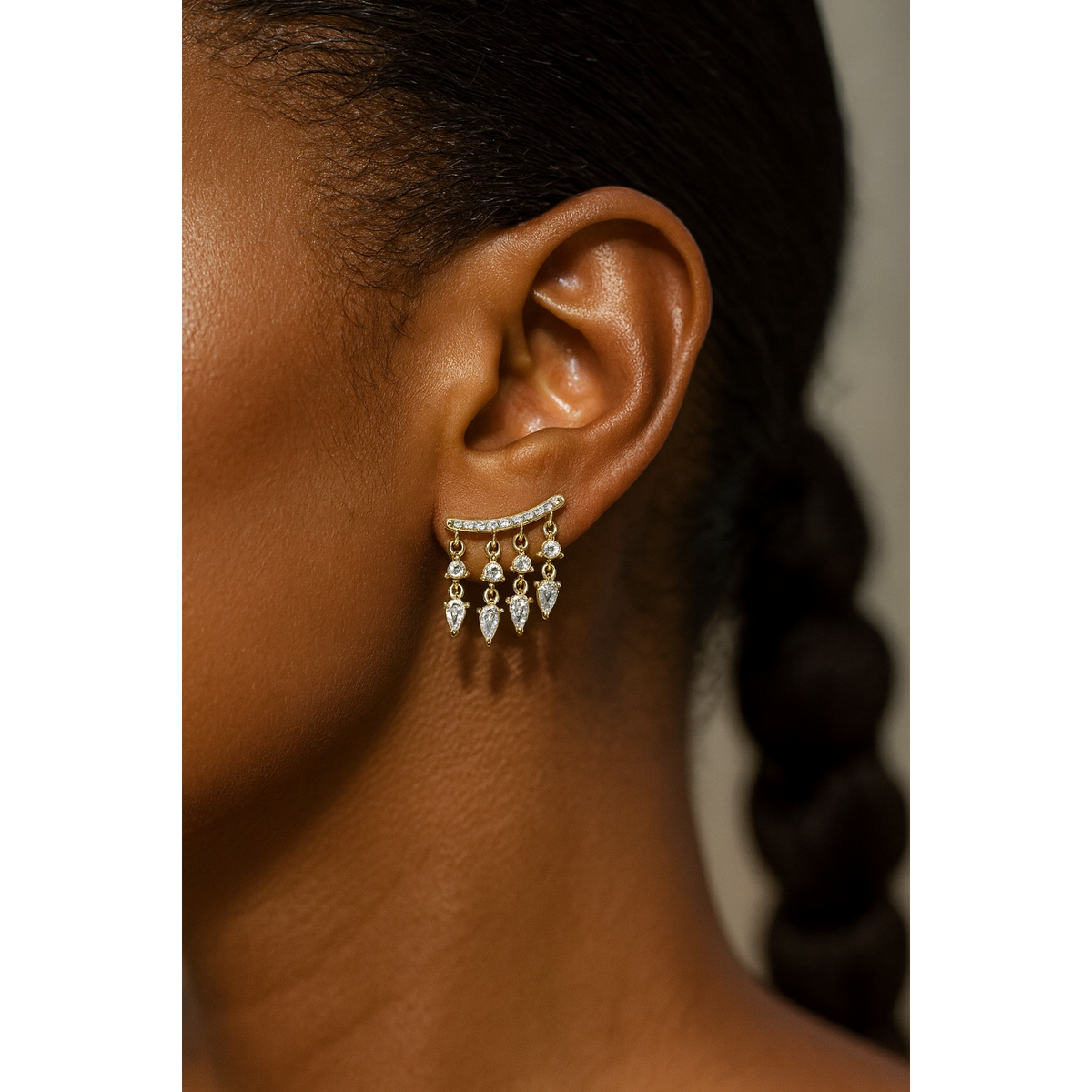 Tessa Cz Studs: Gold