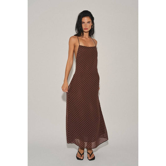 Jenny Polka Dot Dress in Espresso
