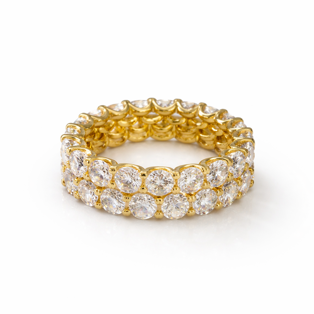 Ari Double Eternity Band: Gold / 8