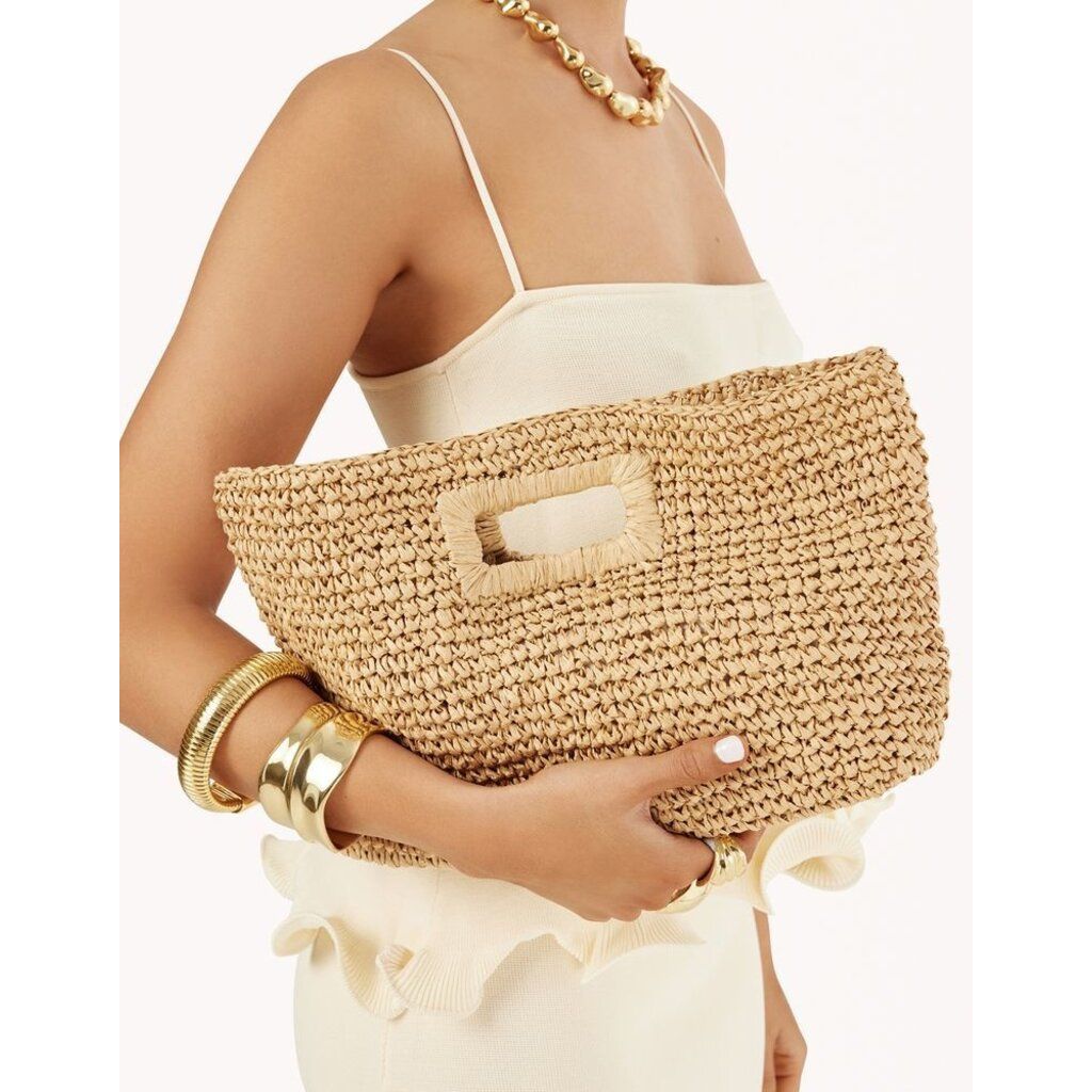 Leah Handle Bag Natural Raffia