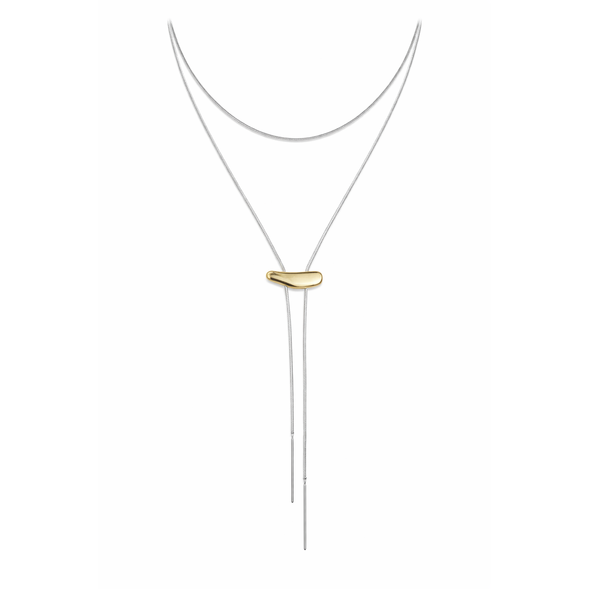 Two Tone Bolo Necklace: Two Tone