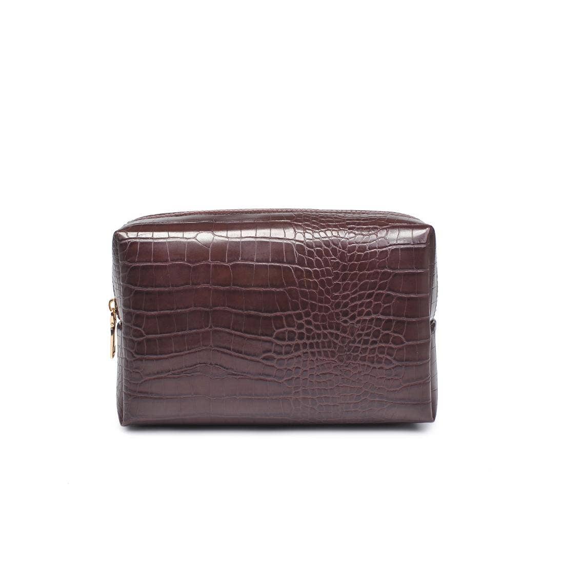 Croc Chic Cosmetic & Travel Organizer Pouch: Black