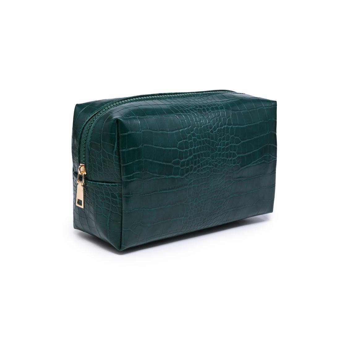 Croc Chic Cosmetic & Travel Organizer Pouch: Black