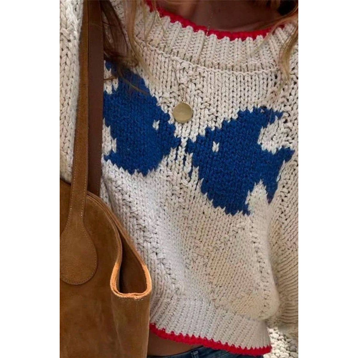 Summertime Fish Cropped Sweater