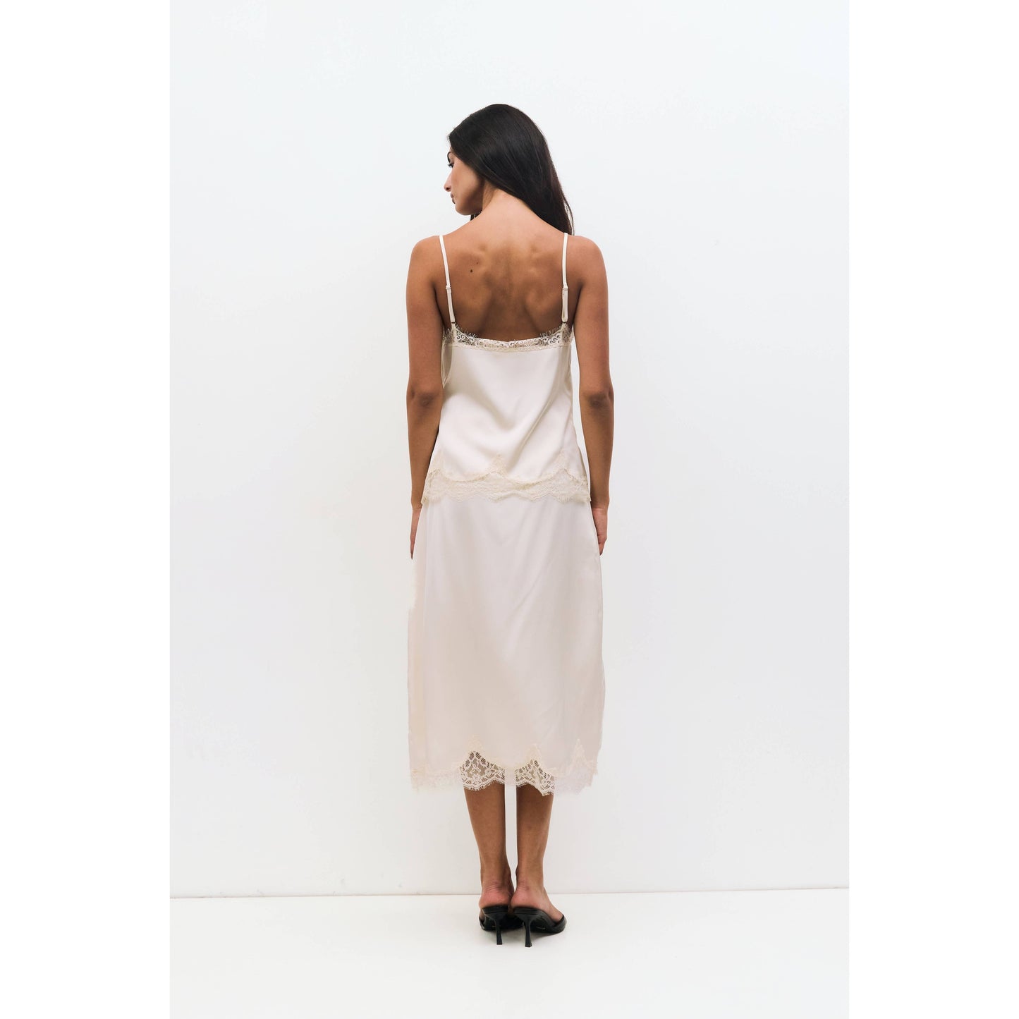 The Gabrielle Satin Lace Top