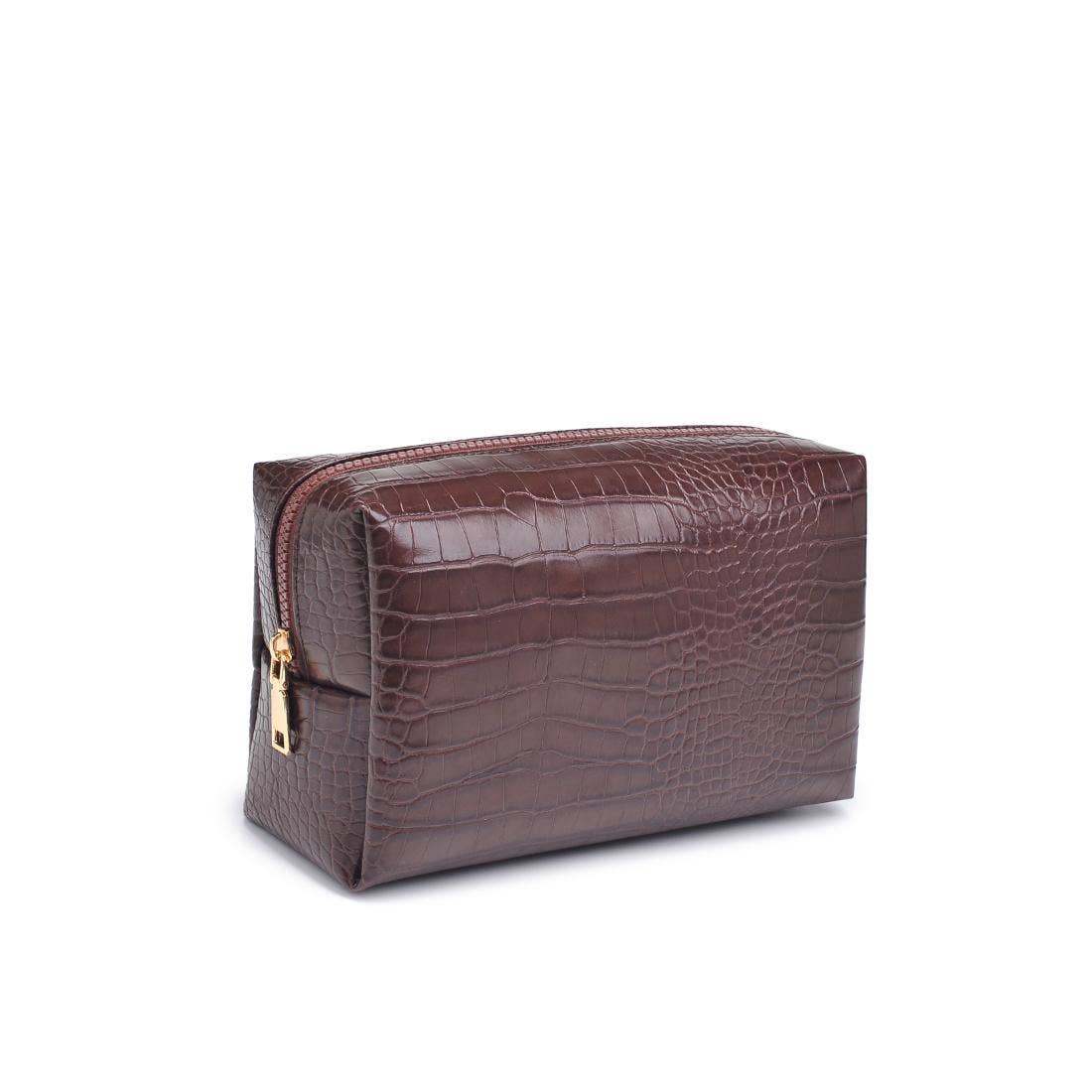 Croc Chic Cosmetic & Travel Organizer Pouch: Red