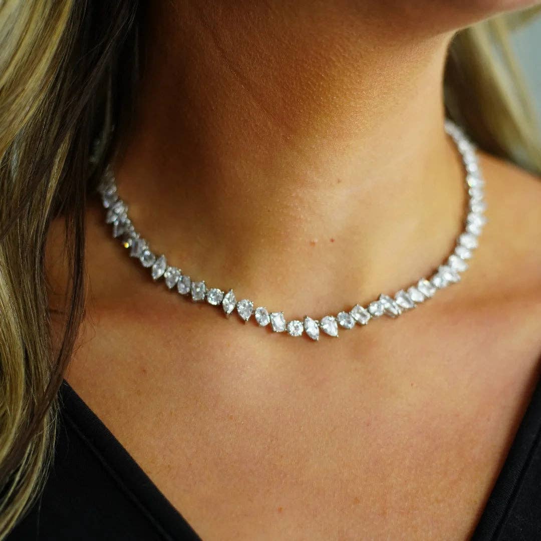 Pamela Tennis Necklace: Gold