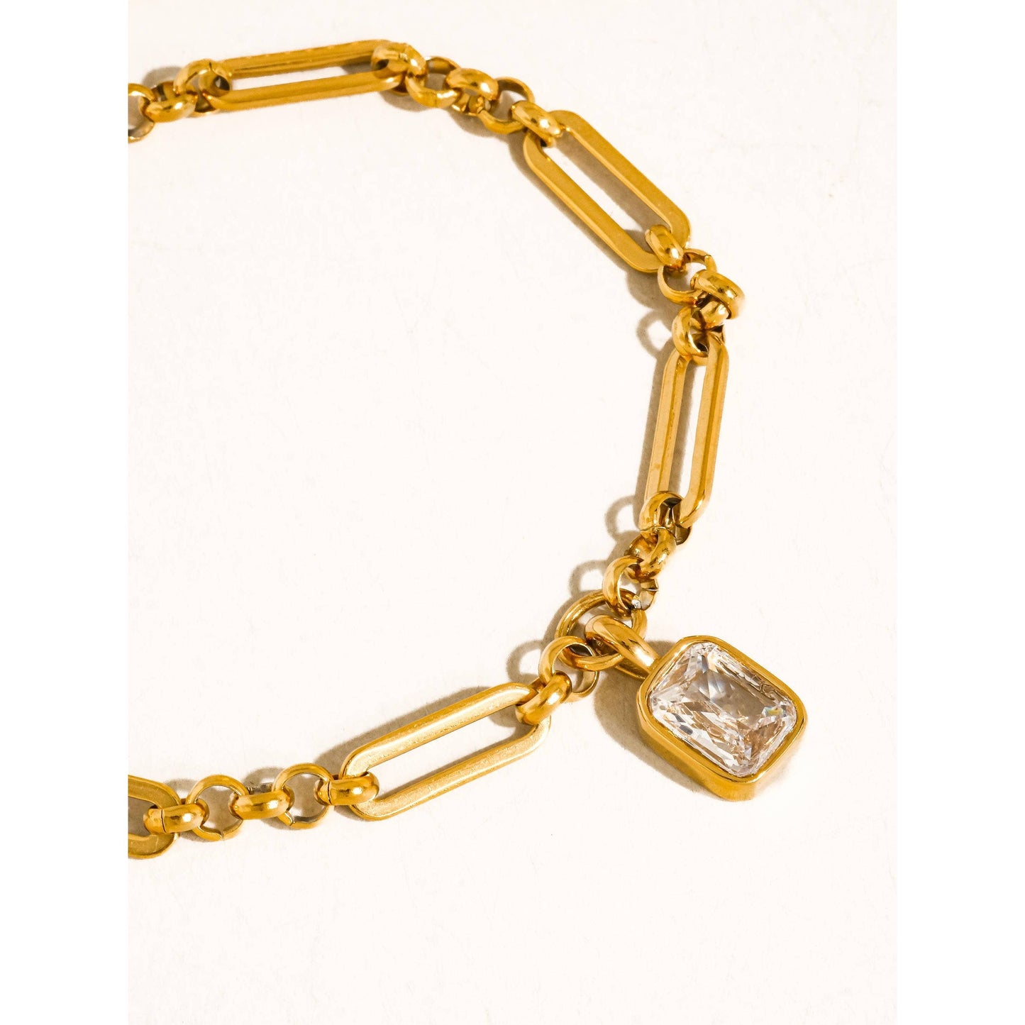 Leland CZ Link Bracelet